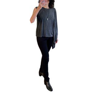 IRO Smokey Gray 1 Shoulder Drapey Top Size L